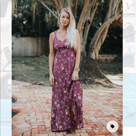 Dreamer Beach Surfer Maxi Dress Floral 